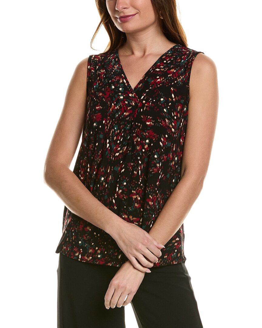 Anne Klein womens Pleat Front Shell, xs, Black